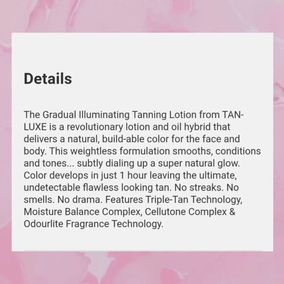 TAN Luxe the Gradual Self Tanning Lotion - Picture 7 of 12